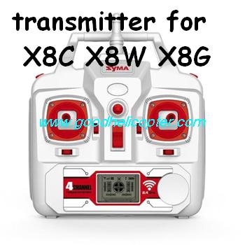 SYMA-X8-X8C-X8W-X8G Quad Copter parts Remote controller Transmitter (X8C X8W X8G) - Click Image to Close